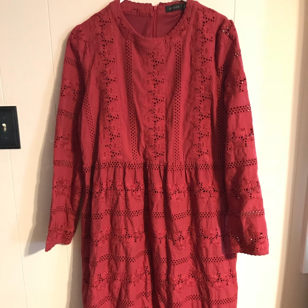 Roolee Blooming Lace Midi Dress